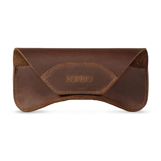 Londo Genuine Leather Case for Eyeglass, Sunglasses, Goggles and Spectacles with Magnetic Closure