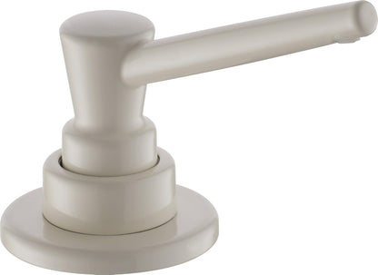 Delta Faucet - Dispensador de jabón/loción de café claro, dispensador de jabón para encimera, dispensador de jabón para montaje en cubierta de llenado superior, galletas RP1001BS - Biscuit