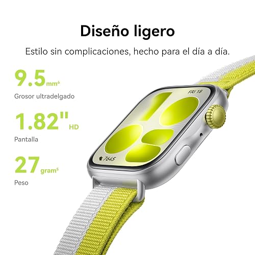 HUAWEI Watch FIT 5 Smartwatch con GPS, Verde | Hasta 10 días de batería, Miniejercicios, Gestión Avanzada de la Salud, Monitor de frecuencia cardíaca, SPO₂, iOS y Android