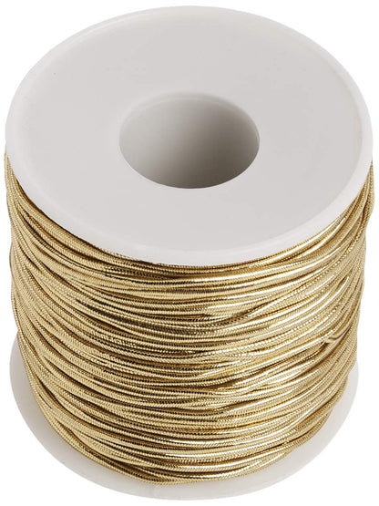 Morex Ribbon 1318/50-634 - Cinta elástica de poliéster, 50 m, dorado