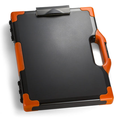 Officemate Caja de Almacenamiento para Portapapeles Tamaño Carta/Oficio - Negro, Anaranjado - Caja