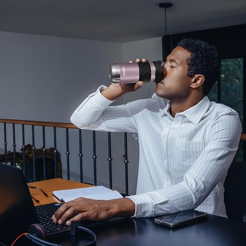 Contigo Vaso Térmico Acero Inoxidable 473 ML Lila Gloss Antiderrames Byron 2.0 Caliente Hasta por 9 Horas Libre de BPA