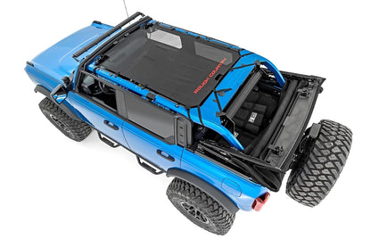 Rough Country 85116 - Parte Superior de Bikini de Malla Negra para Ford Bronco 2021-2024 | 4 Puertas