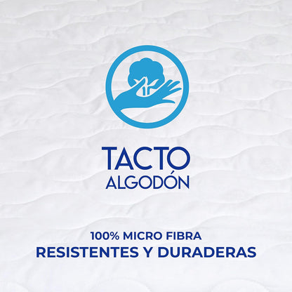 Spring Air Protector de Colchón Acolchado e Impermeable, Micro Dry, Individual