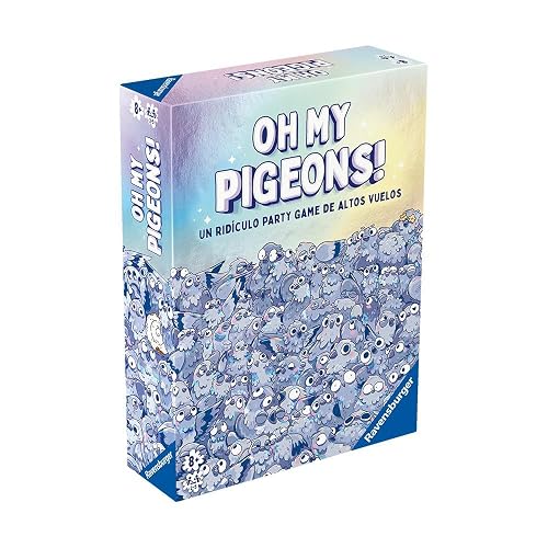 Ravensburger Oh My Pigeons! Juego de Mesa Familiar Party Game para 2 a 5 Jugadores +8 Años Juego de Estrategia y Diversión Rápida con Mini Figuras de Palomas