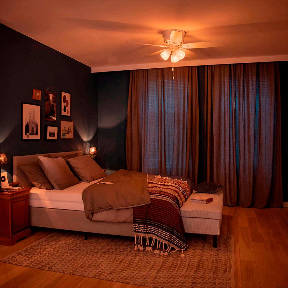 Philips LED 3 Focos Filamento G16.5 Luz Cálida