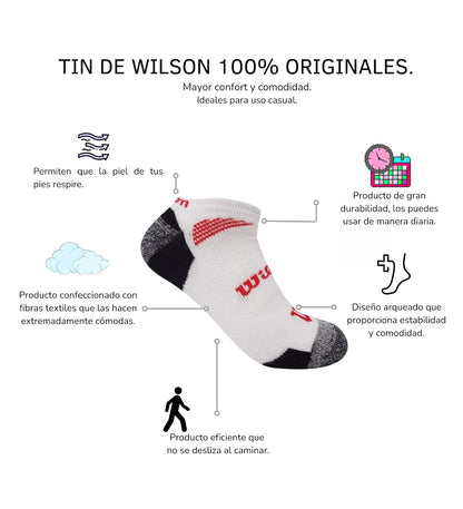 Wilson,Tin para Hombre, Afelpado, Talla de 25-29 cm