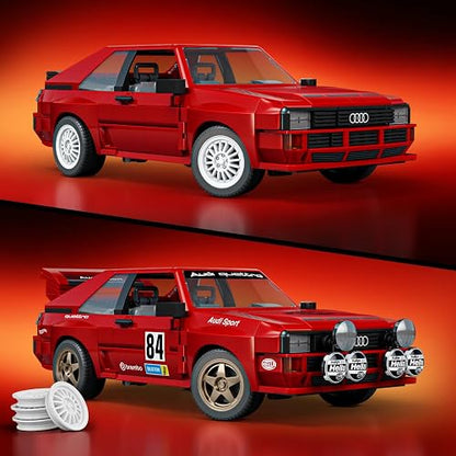 Mattel Brick Shop Hot Wheels, Juguete De Construcción, Elite Audi Sport Armable, para Coleccionistas y 10+ Años