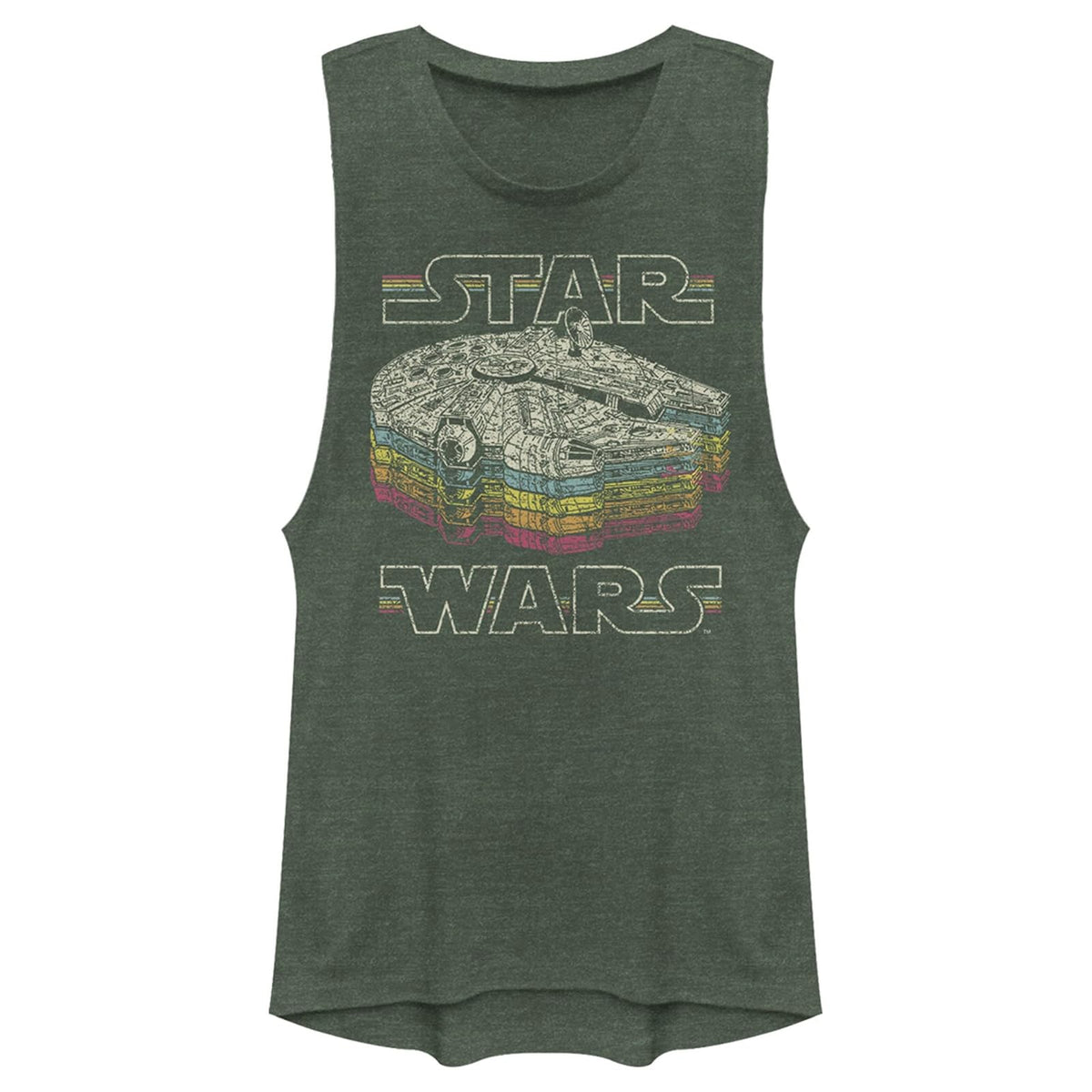 STAR WARS A New Hope Millennium Falcon Retro Rainbow CamisetaMujer