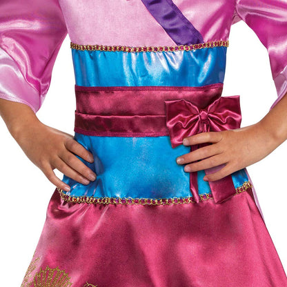 Disguise Disney Princess Mulan - Vestido de disfraz para niñas, disfraz de personajes infantiles, talla clásica para niños, talla S (4-6x), rosa (14039L)