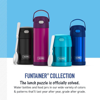 THERMOS FUNTAINER - Botella aislada al aspiradora de acero inoxidable de 16 onzas con tapa de boquilla ancha, Capitán América: Brave New World Movie