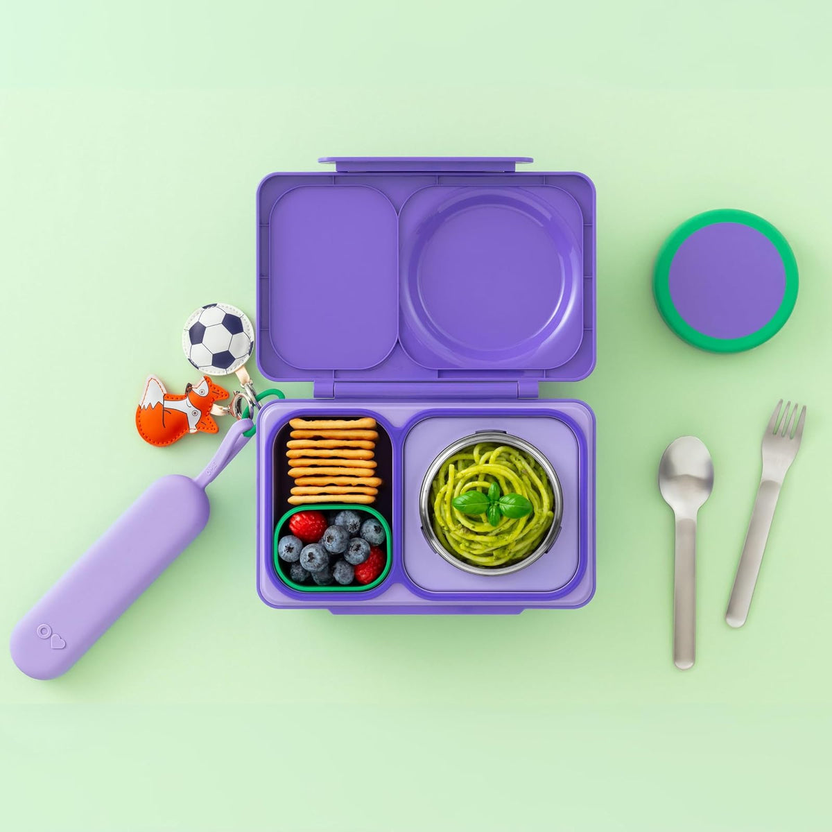Omielife OmieBox UP Pod & Utensil Set Violet