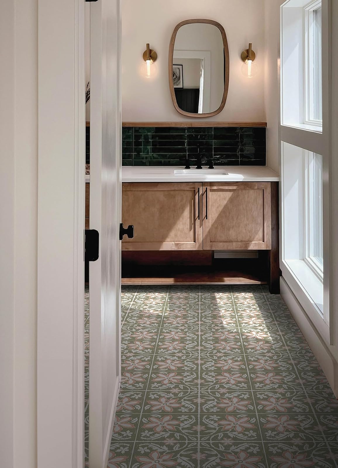 Lillium FP6303 - Azulejos para despegar y pegar, color verde