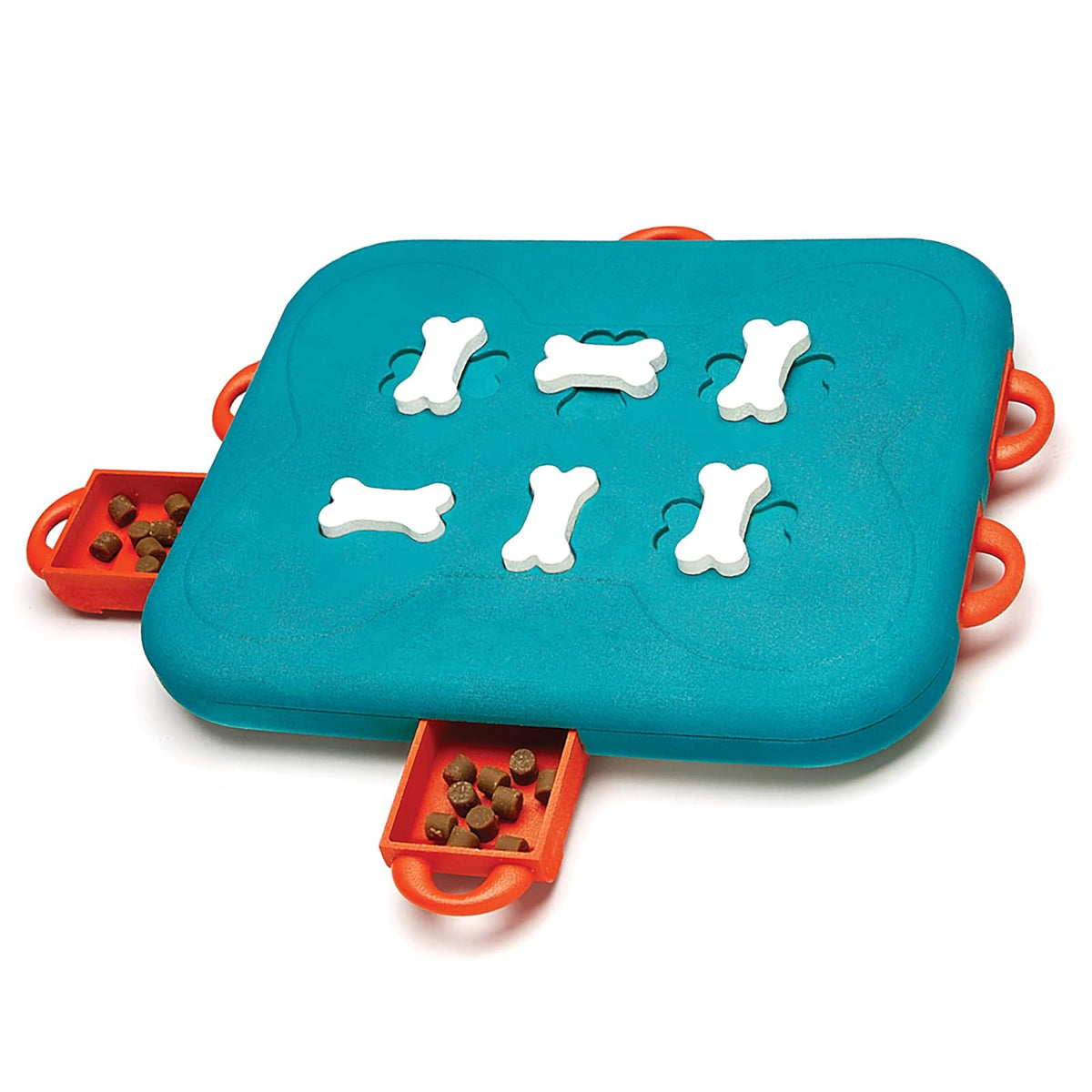 Outward Hound Nina Ottosson Rompecabezas Interactivo para Perro, Nivel 3 Avanzado - Turquoise - Casino