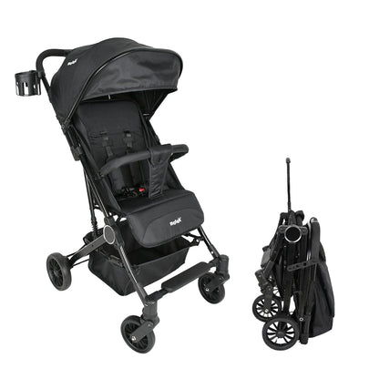 Motek Carriola Ligera de Viaje Kiara, Plegado a una Mano, Gris - Negro