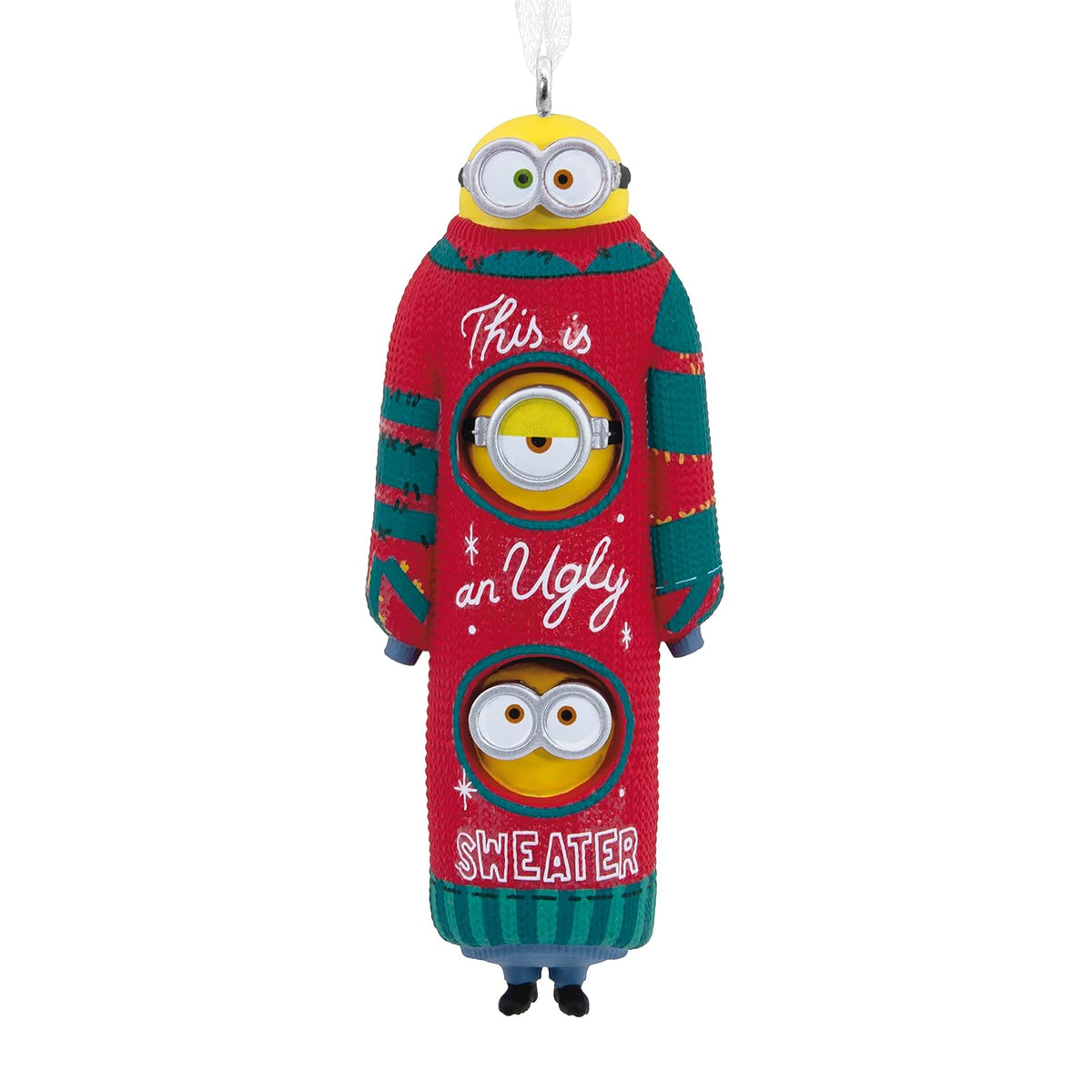 Hallmark Minions: The Rise of GRU, Bob, Kevin y Stuart The Minions en suéter navideño Feo
