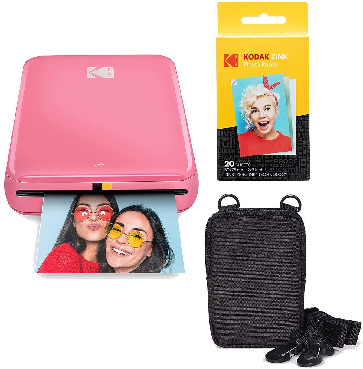 Kodak Step Impresora Fotografica Instantanea Bluetooth NFC - Pink - Paquete Go
