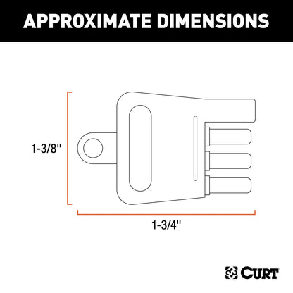 CURT Comprobador de Enchufe Plano de Remolque de 4 Pines 58260