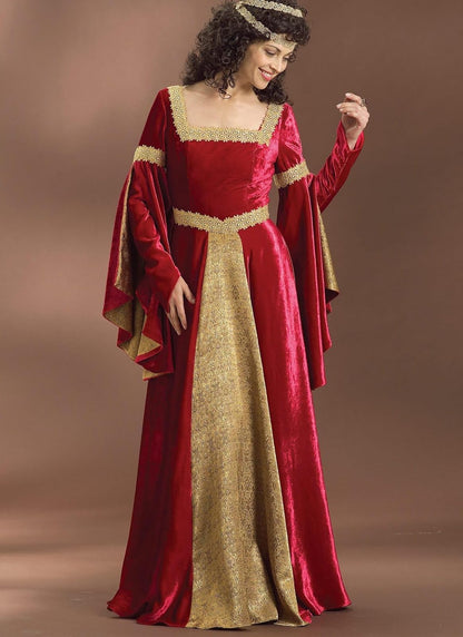 Butterick B4571 - Vestido Medieval para Mujer, diseño de Costura de Disfraz de Feria renacentista, Tallas 14-20