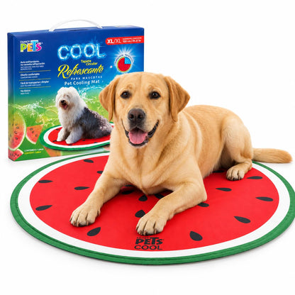 Fancy Pets Tapete Refrescante Circular para Mascotas, Sandía Cool - XGDE