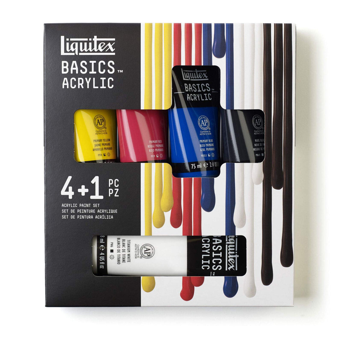 Liquitex-Basics Pintura acrílica , Set de color, Colores Variados, 75 ml, 1, 1