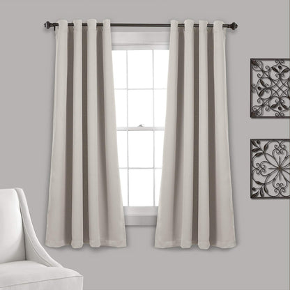 Lush Decor Cortinas Opacas con Ojales, Par - 132.1An x 160Al cm (2 Paneles) - Trigo