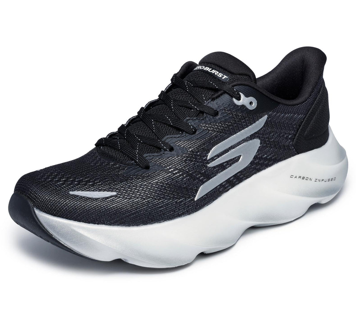 Tenis Skechers Go Run Max Road 7 para Correr Hombre - 27.5 cm - Negro - Blanco