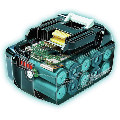 Makita BL1850B-2 18V LXT batería de iones de litio 5.0Ah, 2/paquete, negro | Hasta un 65% más de tiempo de ejecución, tiempo de carga de 45 minutos, carcasa resistente a impactos