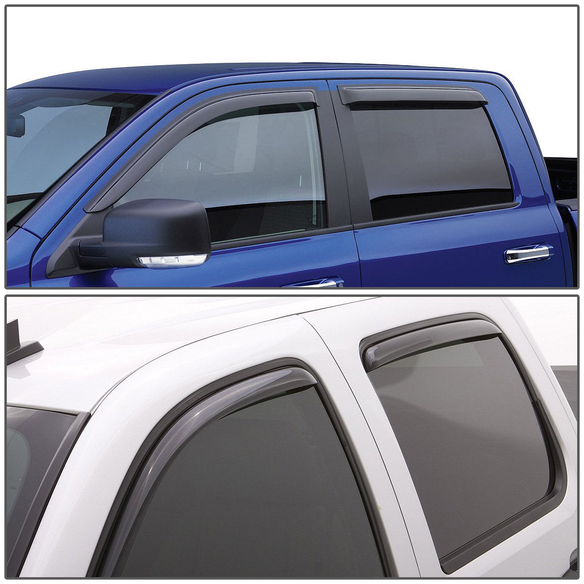 DNA Motoring Deflector de Lluvia, Ahumado Oscuro, WVS-T2-0094, Paquete de 4