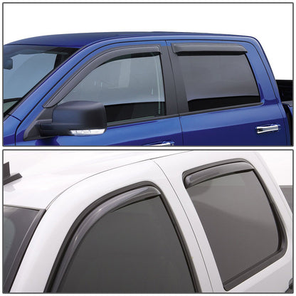 DNA Motoring Deflector de Lluvia, Ahumado Oscuro, WVS-T2-0094, Paquete de 4