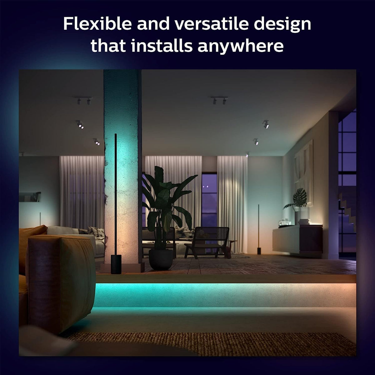 Philips Hue Tira de Luz Gradient Base, 2 metros + Extensión Tira de Luz Gradient- Compatible con base de tira Gradient