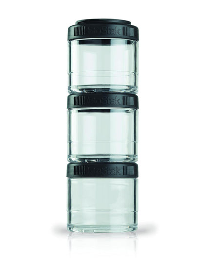 BlenderBottle GoStak - Contenedores de 150 cc, paquete de 2 unidades, color rosado, 100cc paquete de 3, Negro, 100cc 3-Pak, 1