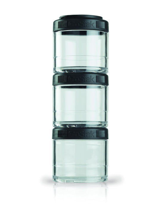 BlenderBottle GoStak - Contenedores de 150 cc, paquete de 2 unidades, color rosado, 100cc paquete de 3, Negro, 100cc 3-Pak, 1