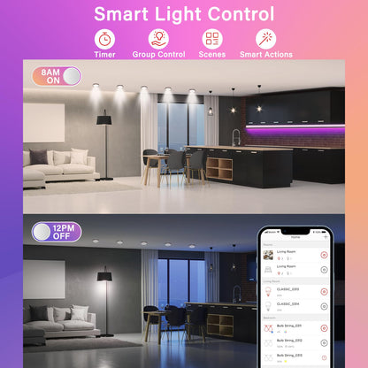 Sengled - Bombilla WiFi que cambia de color, bombillas inteligentes Alexa que funcionan con Alexa y Google Assistant, A19 RGB no requiere concentrador, equivalente a 75 W 800LM CRI>90, juego de 4