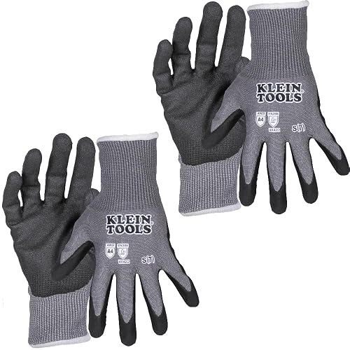 KLEIN TOOLS 60587 | Guantes Nivel De Corte A4 | Talla CH | Agarre Superior | Guantes de trabajo con protección A4 contra cortes y agarre firme para usar herramientas en seco o húmedo.