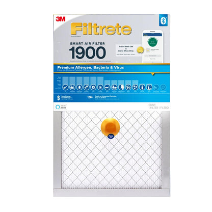 Filtrete Filtro de aire inteligente de 20 x 24 x 1, MPR 1900 MERV 13, filtros de aire de alta calidad para alérgenos, bacterias y virus de 1 pulgada para AC y hornos, 2 filtros