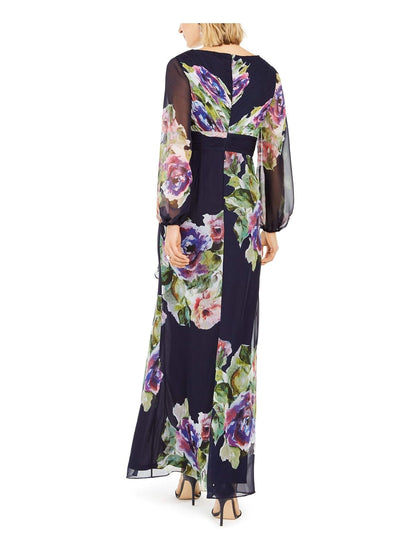 Adrianna Papell Women's Floral Printed Chiffon Gown