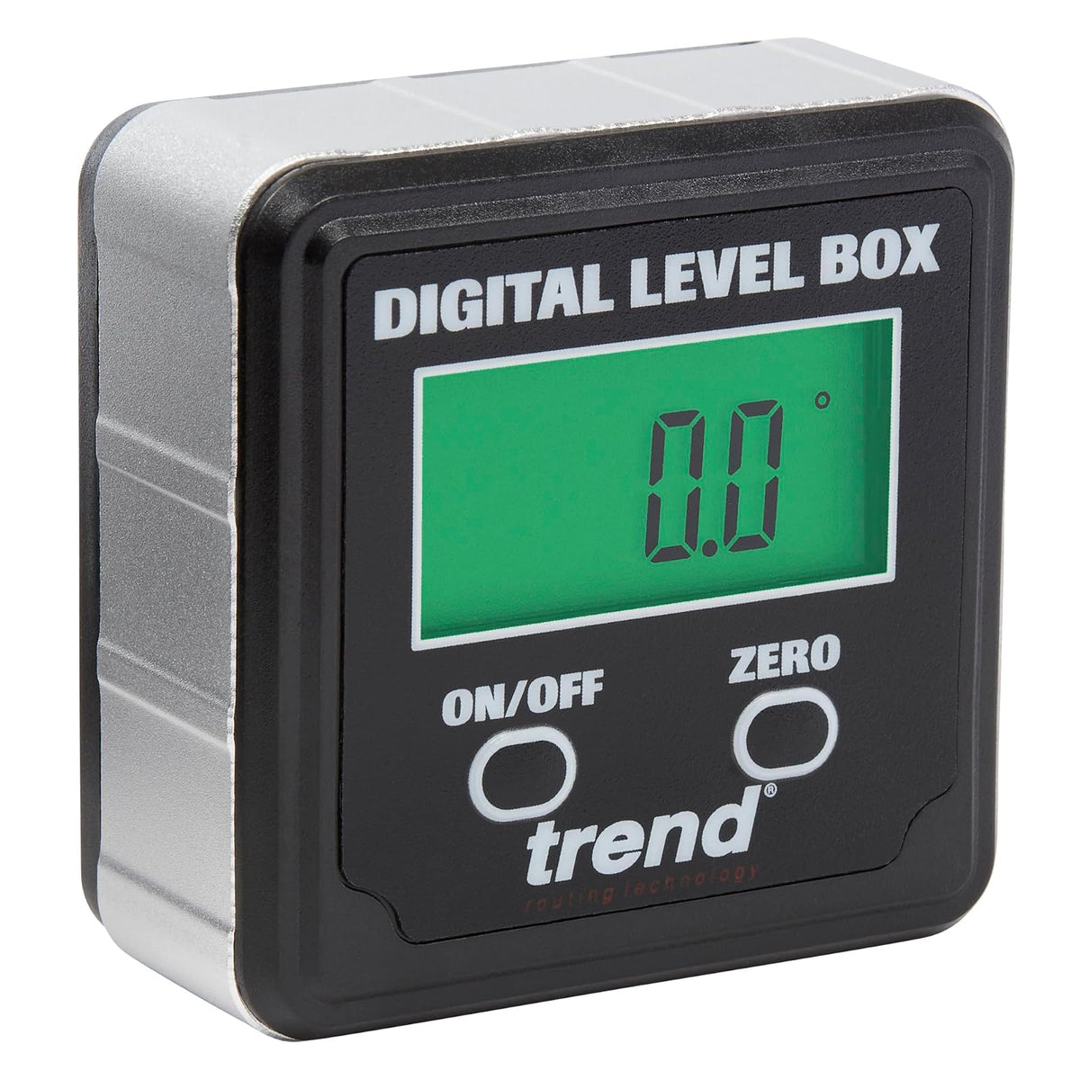 Trend - Caja digital de nivel y buscador de ángulo (base magnética y visualización LCD) para carpintería y ajuste preciso de ángulo de sierra de mesa/inglete, negro, DLB
