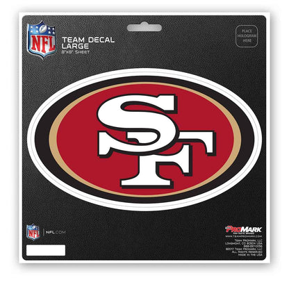 NFL San Francisco 49Ers - Calcomanía unisex de San Francisco 49Ers troquelada, color del equipo, 8 x 8 pulgadas - San Francisco 49ers - 8x8 - Rojo -