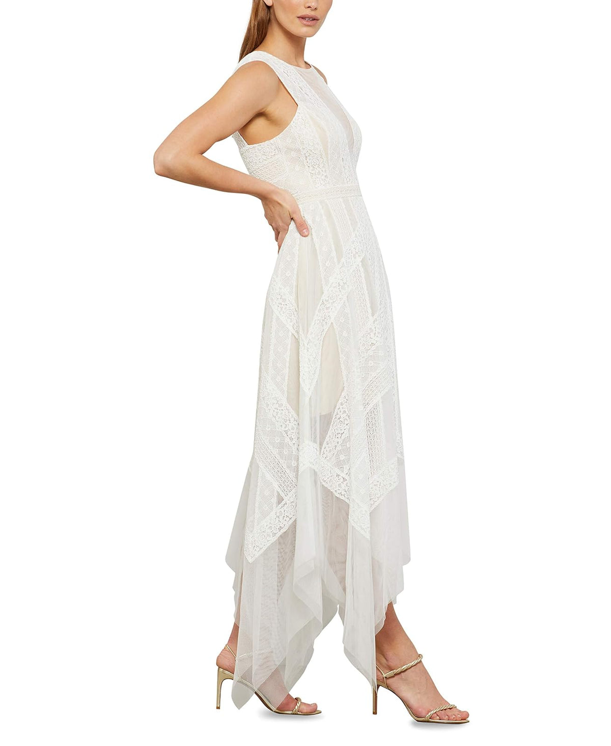 BCBGMAXAZRIA Vestido de Encaje Andi Eve Vestido para Mujer