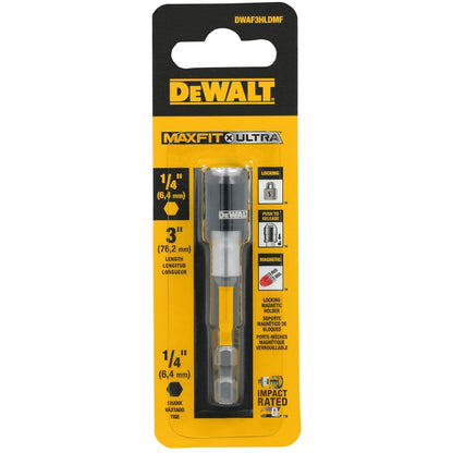 DEWALT Porta puntas de Acero para destornillador eléctrico, MAXFIT ULTRA de 3" (DWAF3HLDMF)