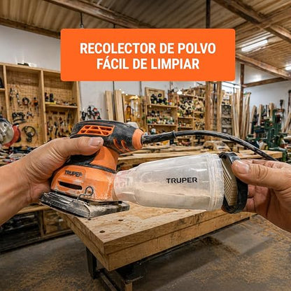 Truper LIOR-1/4A3, Lijadora orbital 1/4 hoja 240 W profesional