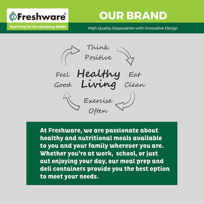 Freshware Recipientes de Almacenamiento de Alimentos 946ml Juego 240 Tapas Herméticas