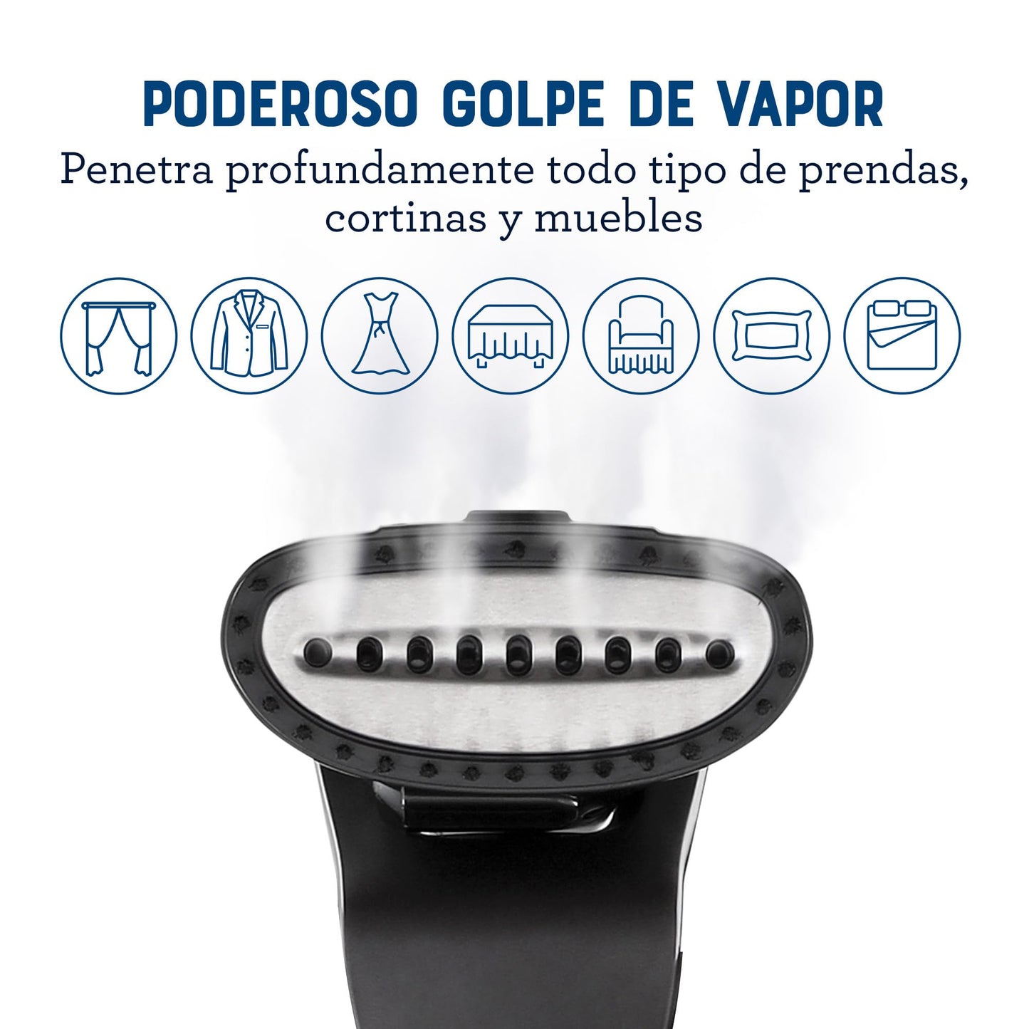 Oster® Vaporizador de Ropa de Pedestal Vertical, con Gancho 360° para Sostener las Prendas, Negro