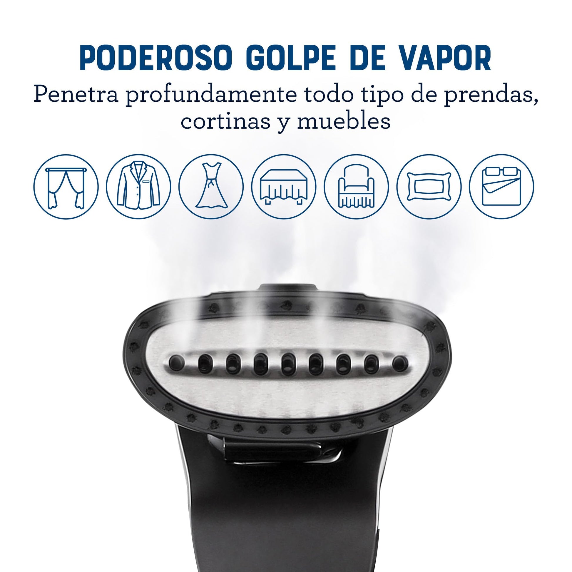 Oster® Vaporizador de Ropa de Pedestal Vertical, con Gancho 360° para Sostener las Prendas, Negro