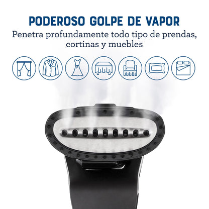 Oster® Vaporizador de Ropa de Pedestal Vertical, con Gancho 360° para Sostener las Prendas, Negro