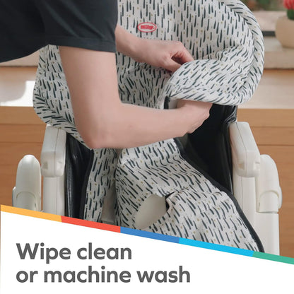 Nuby Baby - Funda para silla alta - Protege de derrames y migas - Resistente al agua para una fácil limpieza - Estampado de pinceladas