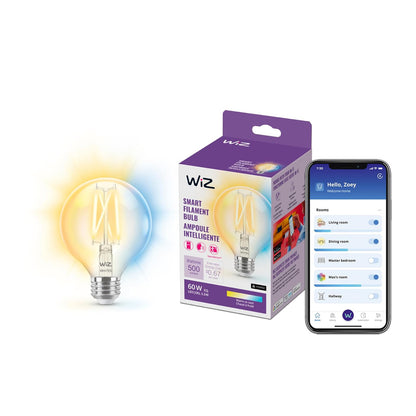 WiZ Foco Inteligente Vintage A19, Luz Cálida a Fría, WiFi - 1 - G25