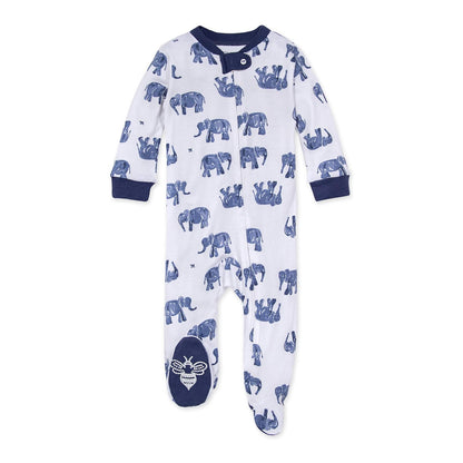 Burt's Bees Baby Pijamas de Algodón Orgánico para Bebé - 3-6 Meses - Elefantes errantes