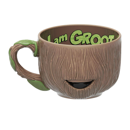 Zak Designs Star Wars The Mandalorian Taza de Cerámica Esculpida Grogu, 355 ml - Groot